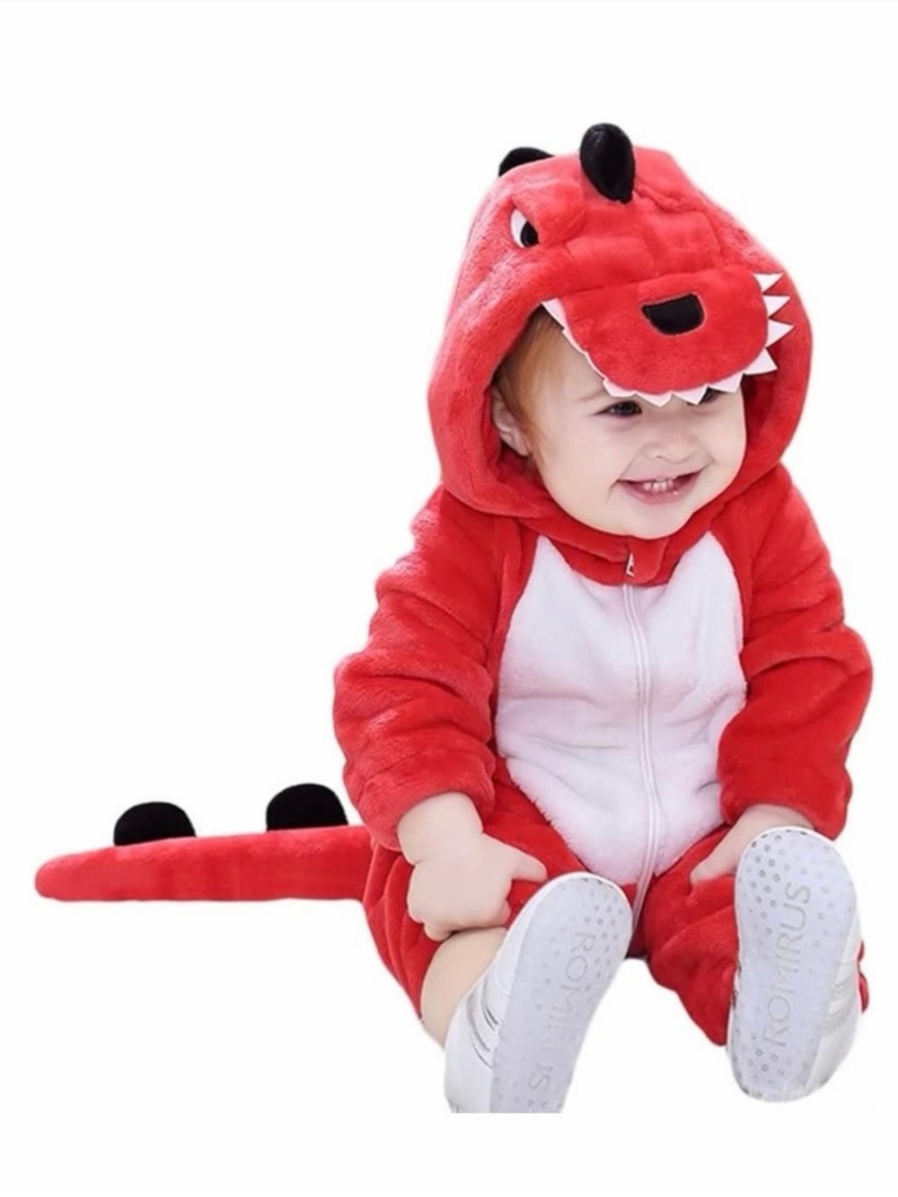 NWT OLLULL baby romper custom unisex toddler outfit Halloween dinosaur dress